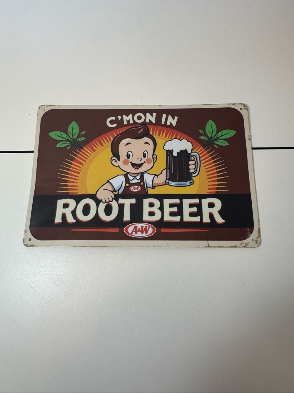 A&W Root Beer Metal Sign